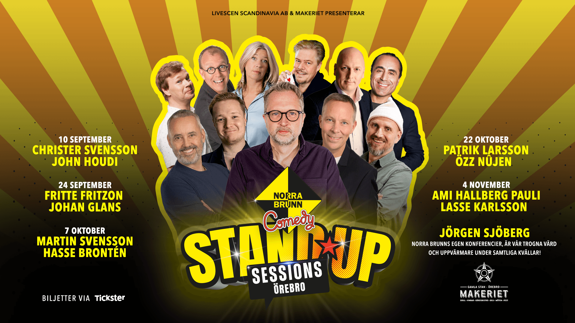 Norra Brunn Comedy Stand-up Sessions Örebro