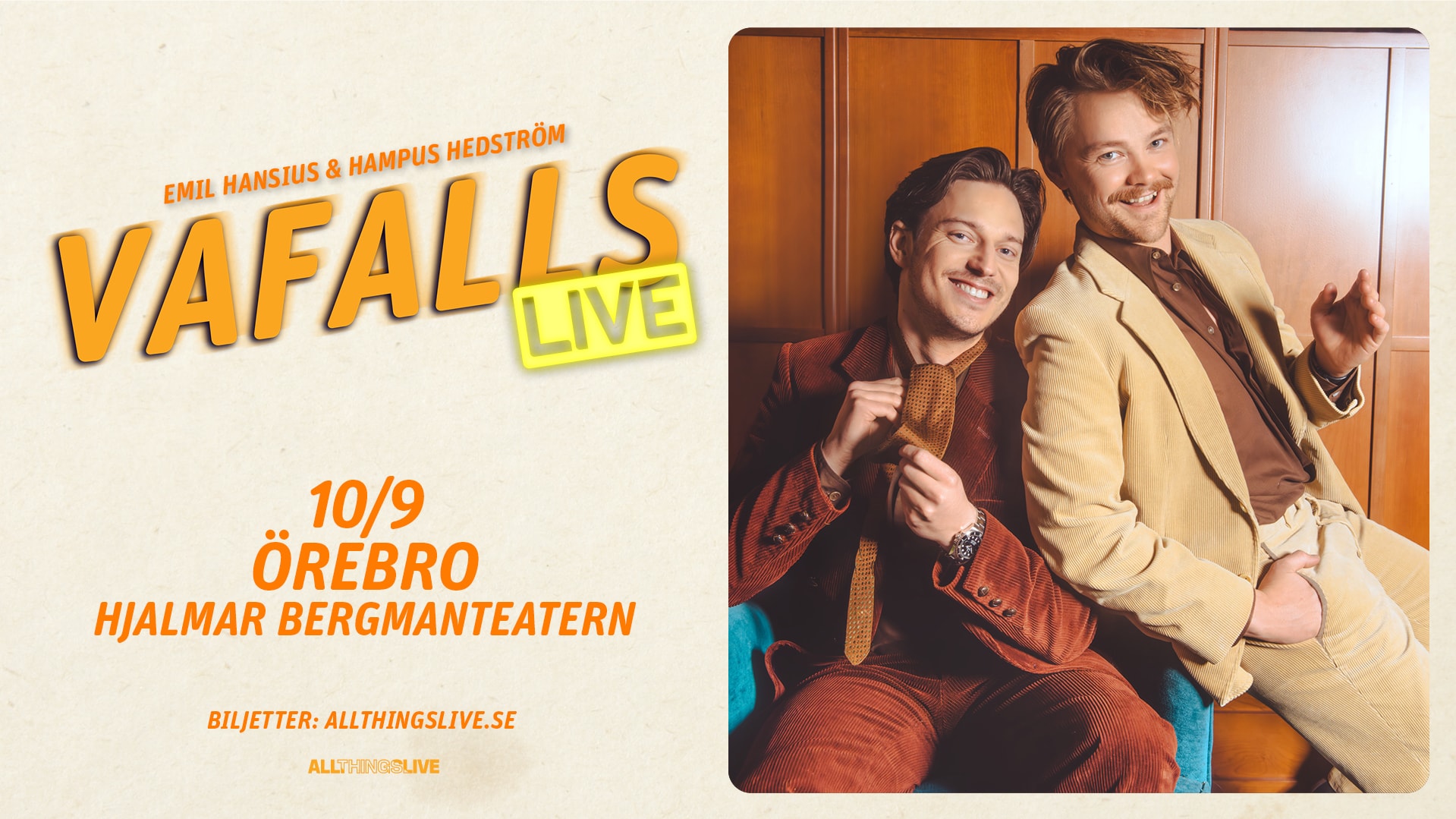 Vafalls Live med Emil Hansius & Hampus Hedström Örebro
